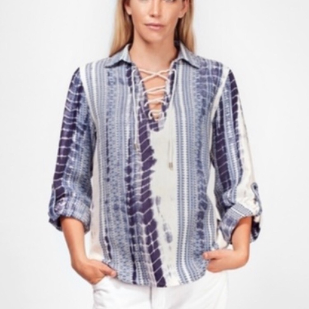 Solito Dreamer Lasso Tie Dye Tie Front Top